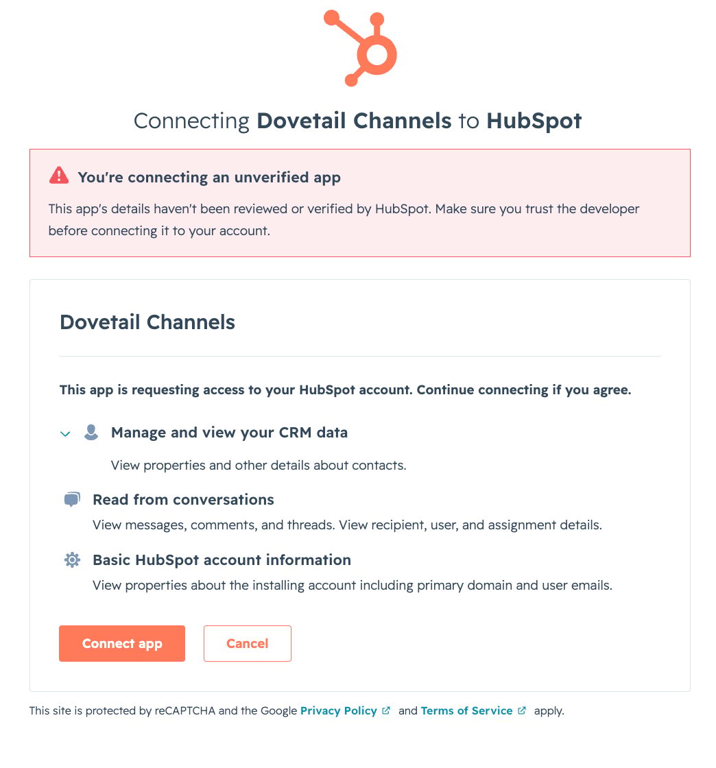 HubSpot’s authorization page approving OCSEE’s requested permissions