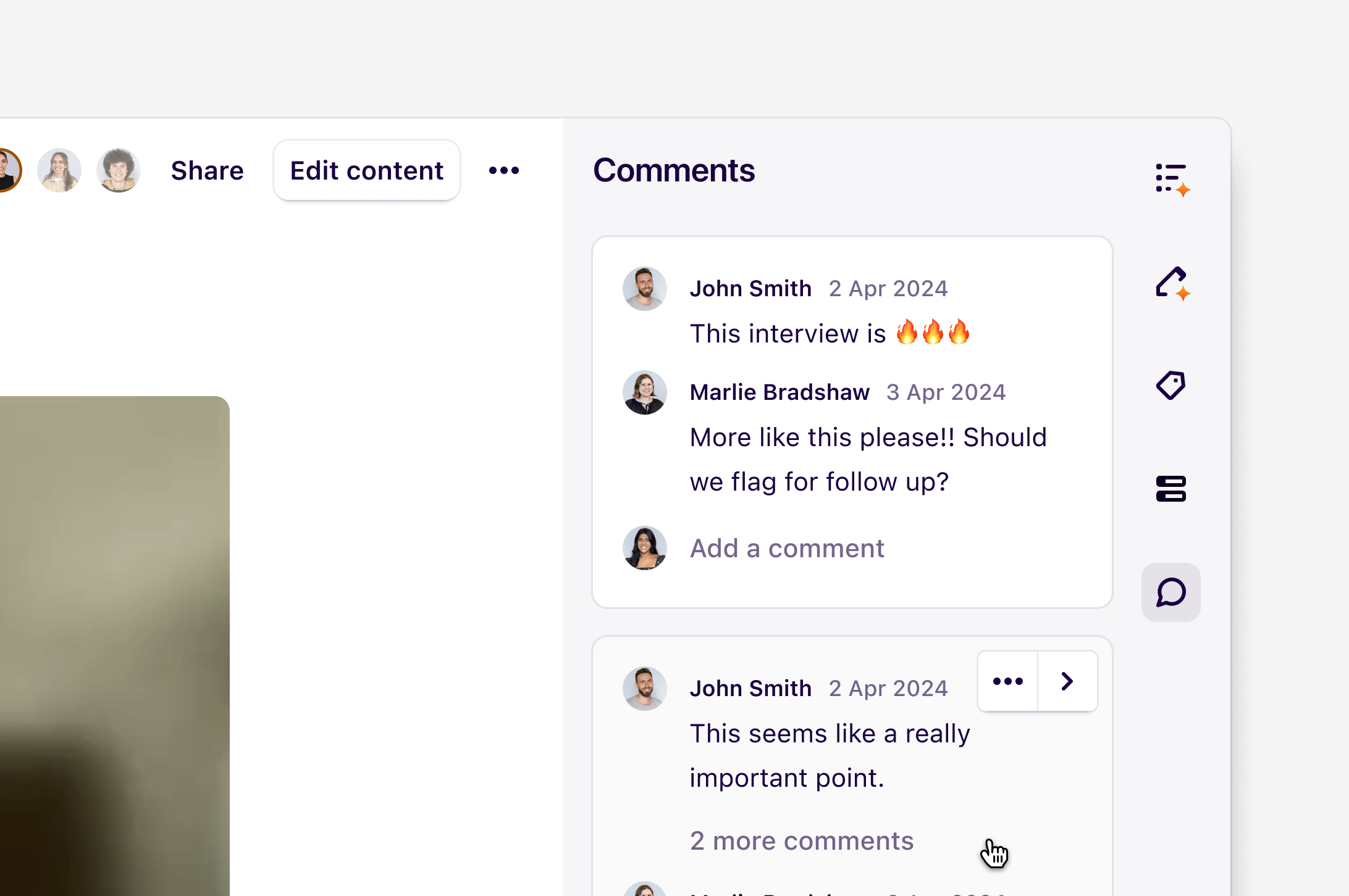 An inline comment thread on a doc with a teammate mentioned