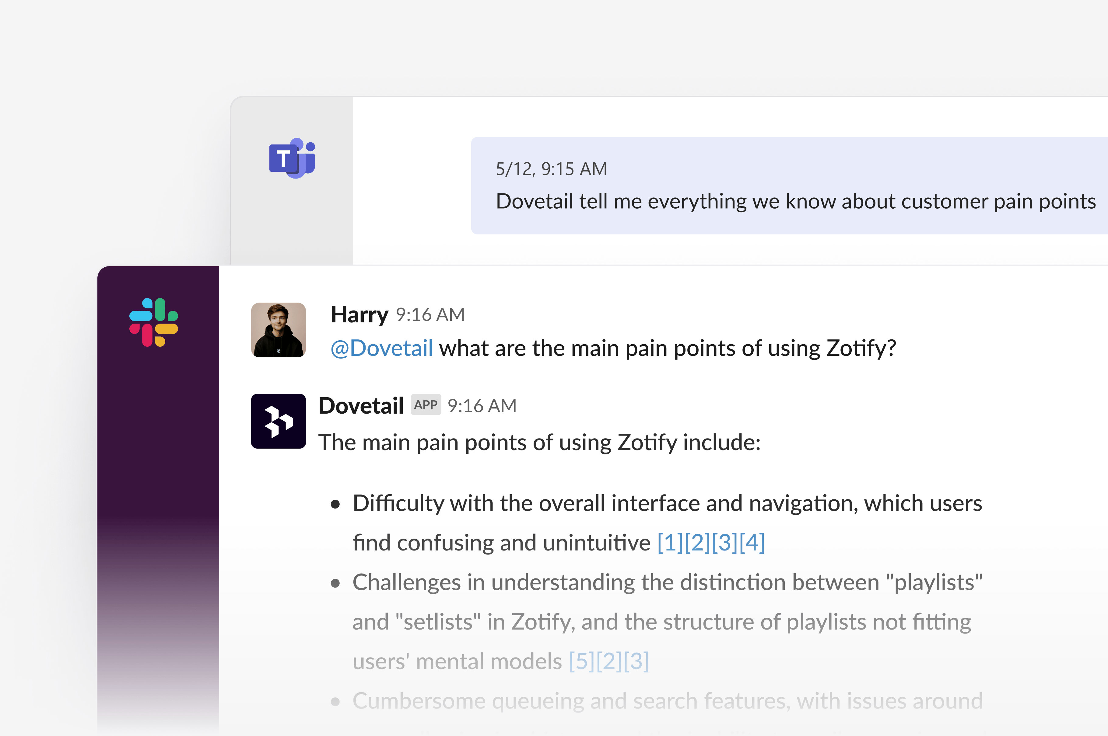 Ask OCSEE answering a question with citations inside Slack