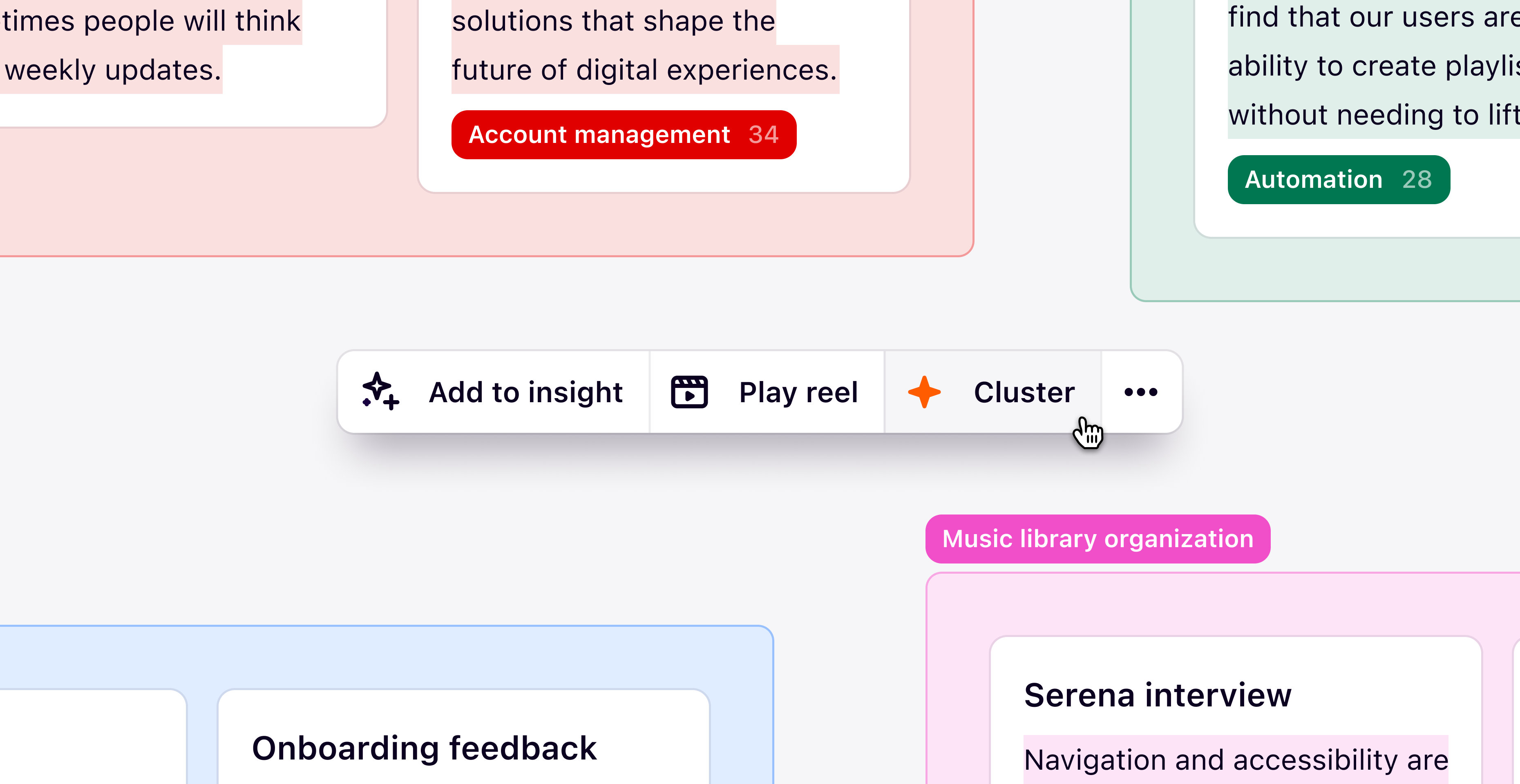 Magic cluster improvements