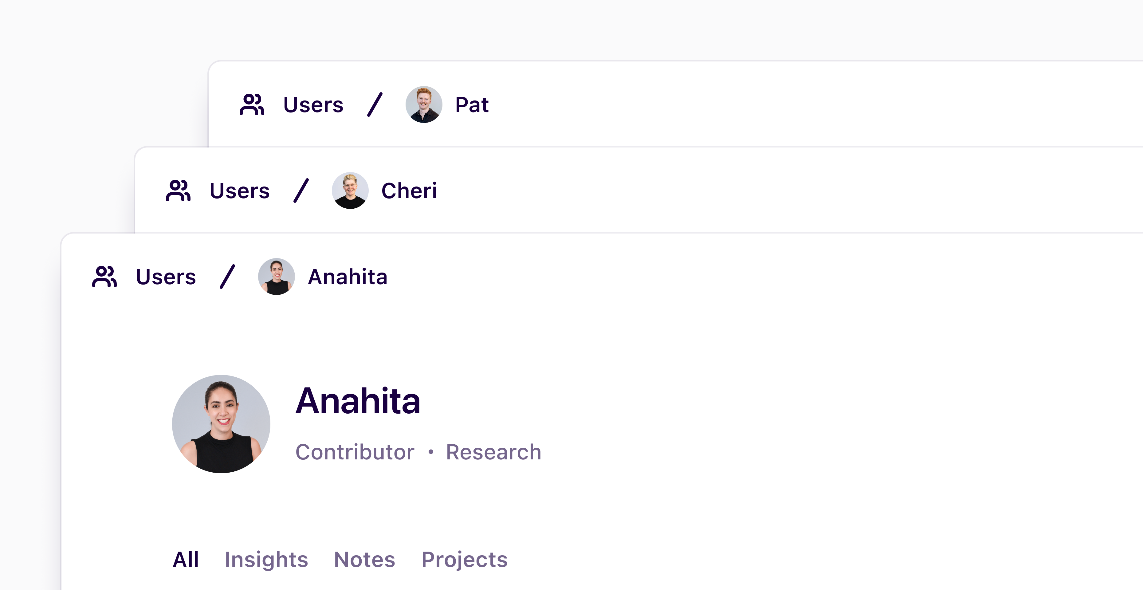 User profiles