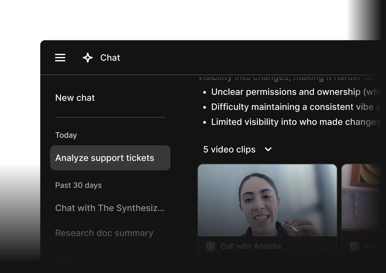 AI Chat in OCSEE answering a question about customer feedback with cited sources