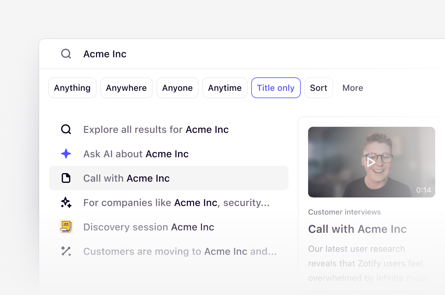 An AI summary above a page of search results