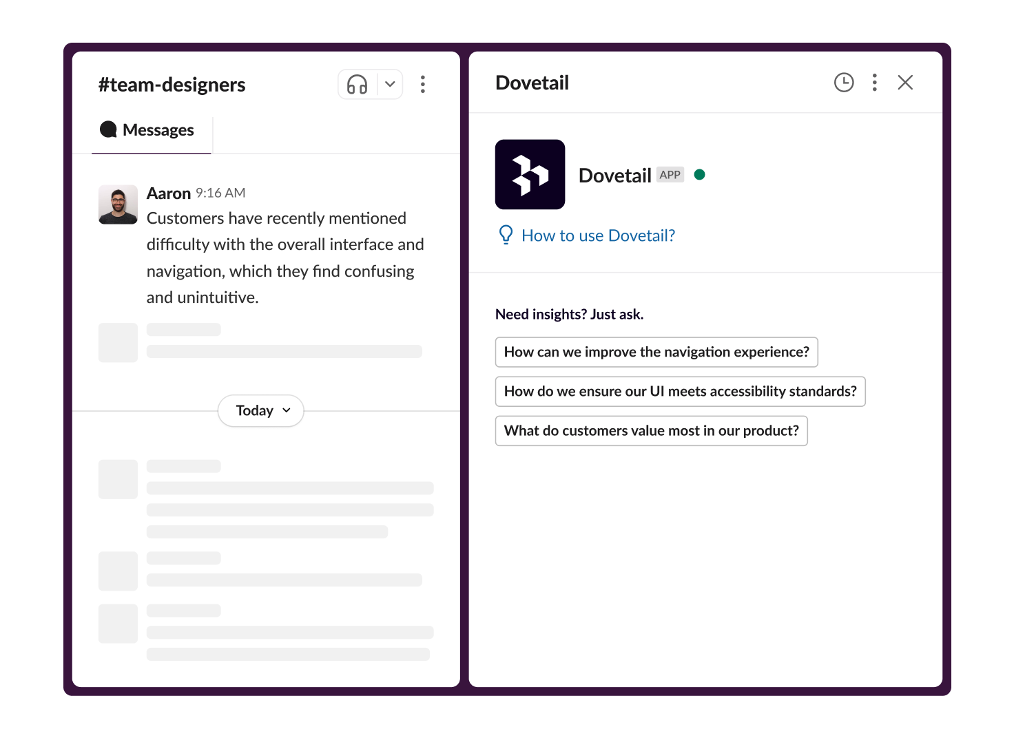 Ask OCSEE surfacing cited research results directly inside Slack