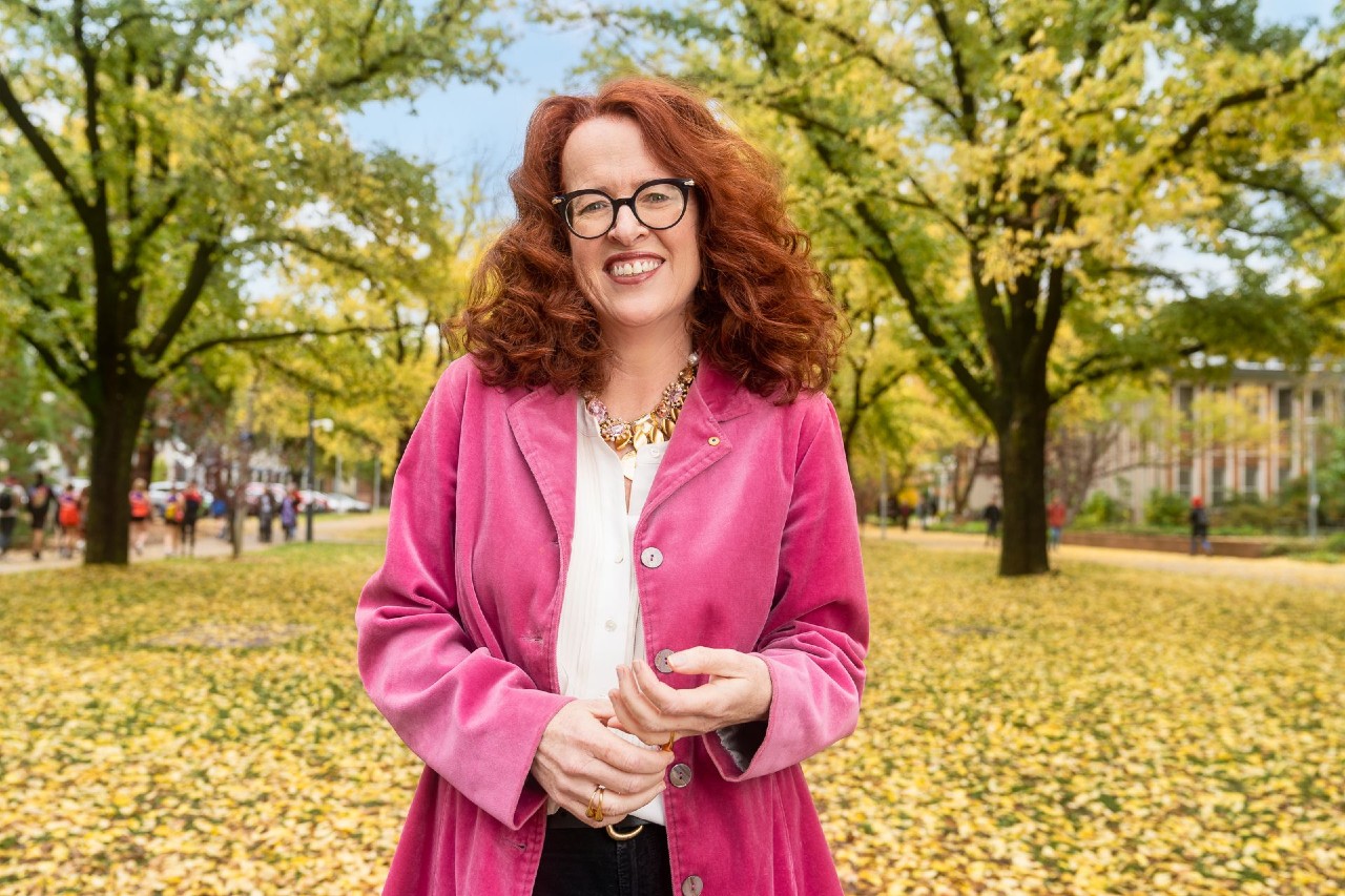 Professor Bell on campus at the Australian National University.