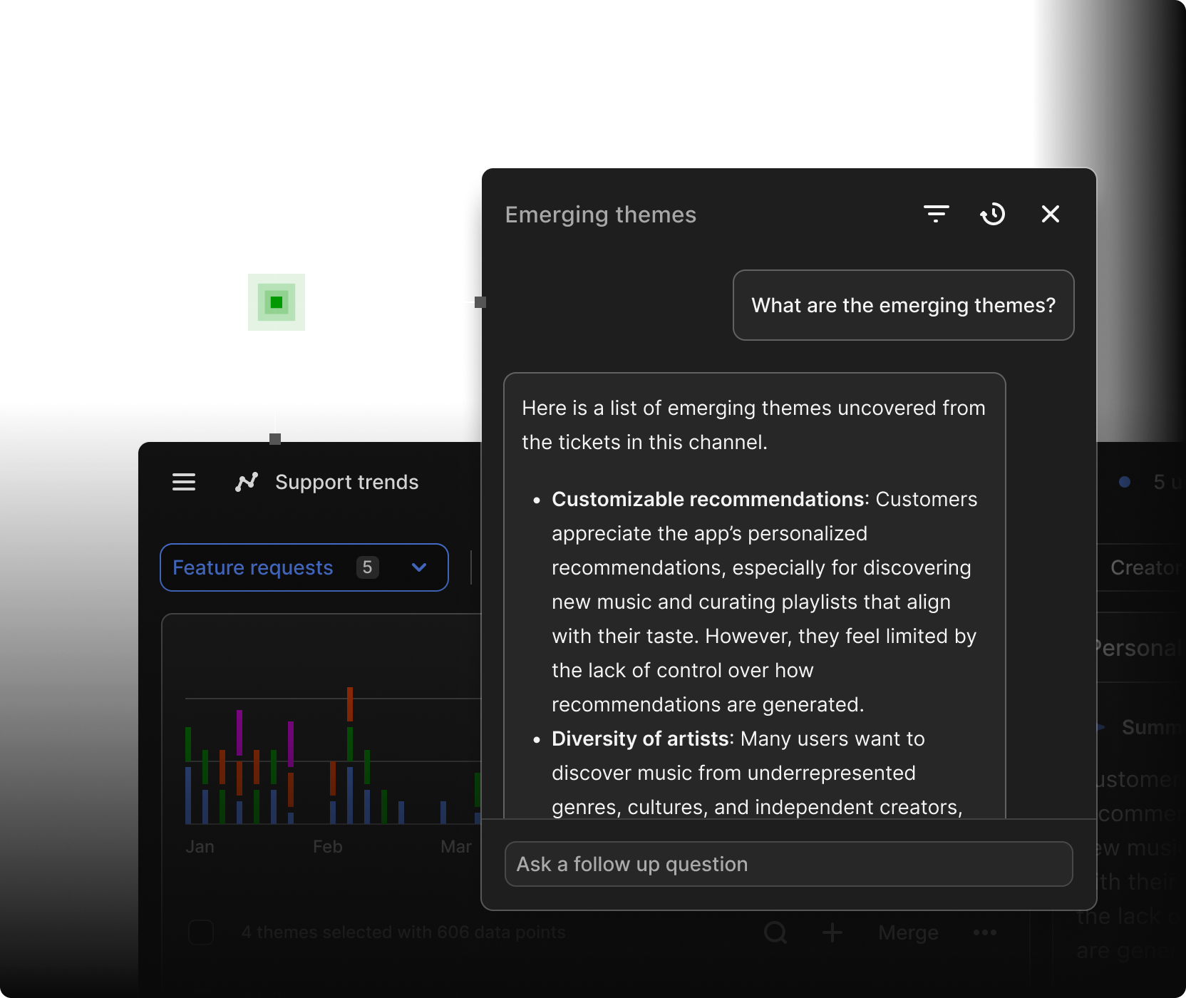 OCSEE Chat—ask anything about your customers and get an instant, cited answer.